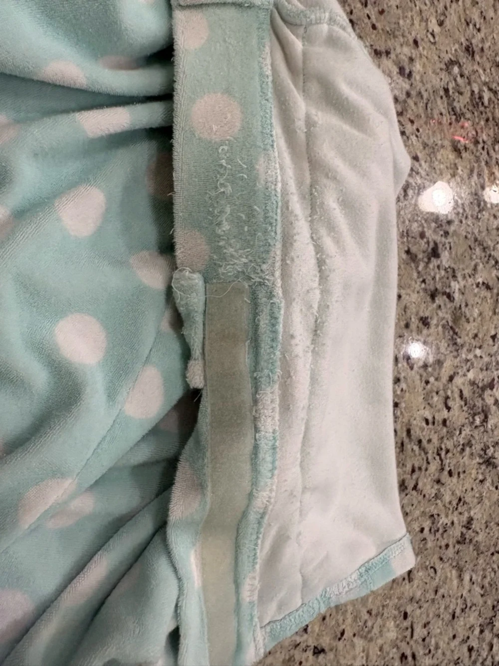 Jasmine & Ginger mint green polka dot wrap towel in small/medium GUC